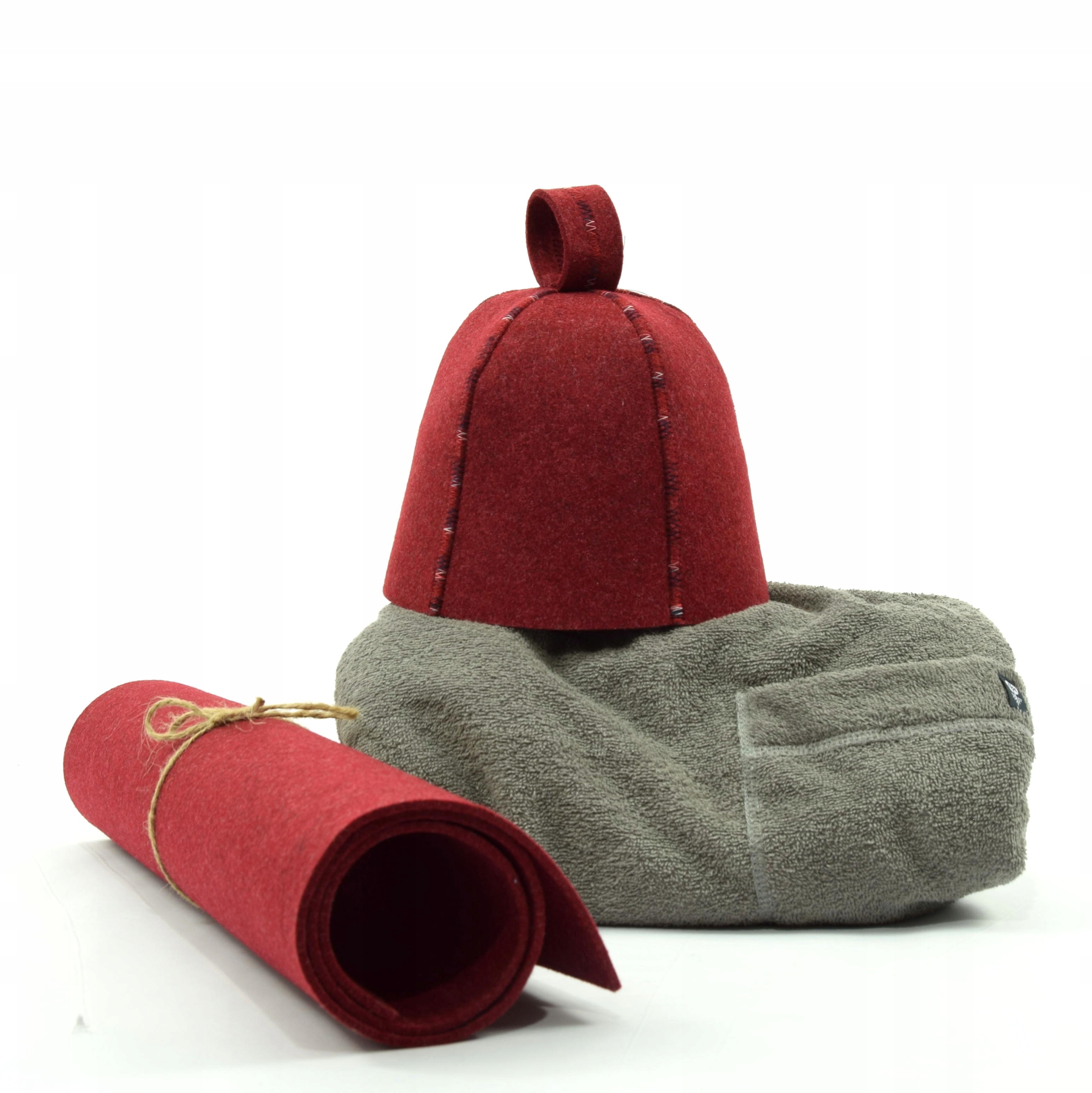 Čepice Klobouk do sauny Kilt Mata Ručník pánský set 3 cz velikost L