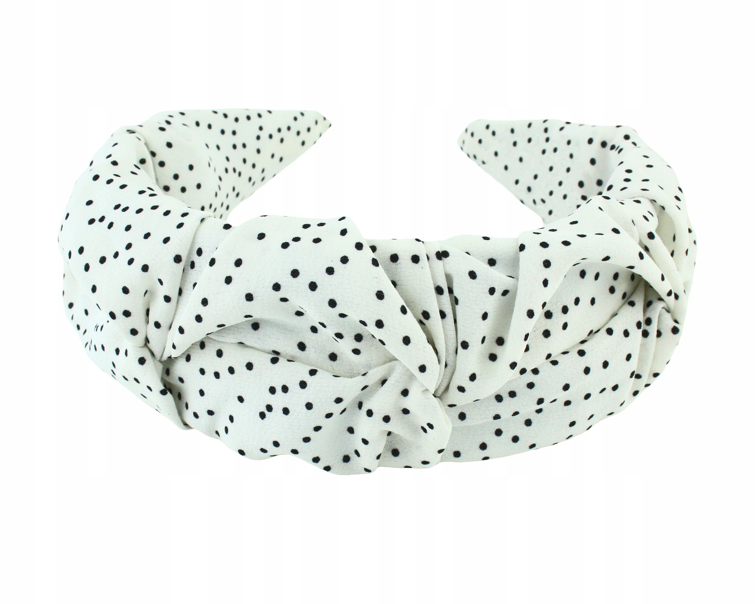 

Opaska Do Włosów Biała W Czarne Kropki Kropeczki