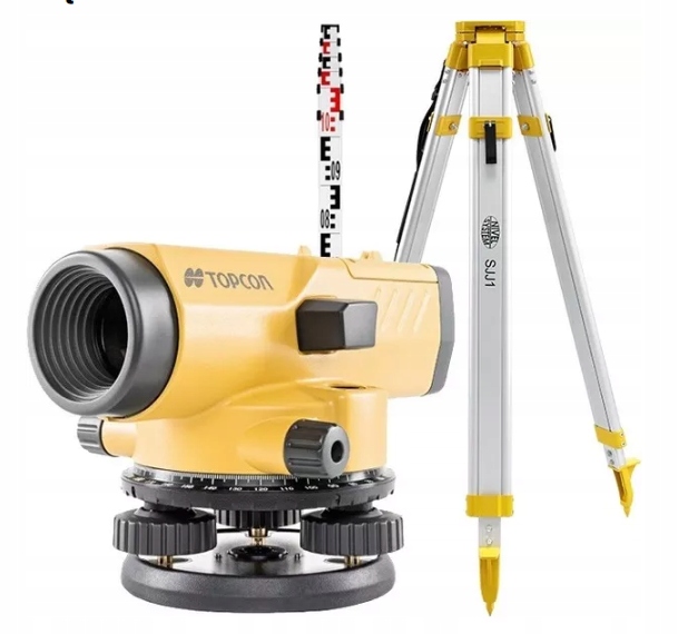 Niwelator optyczny TOPCON AT-B4A z łatą i statywem