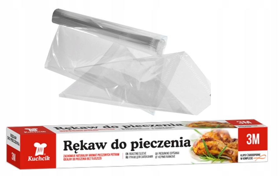 

Rękaw do pieczenia folia Kuchcik klipsy 3m 29cm
