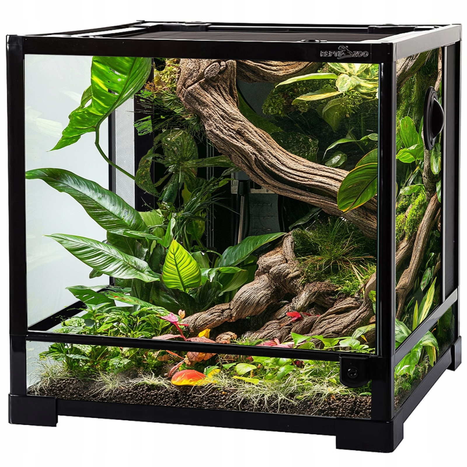 Levně Skleněné Terárium S Kovovou Síťkou Repti-Zoo Glass Terrarium 45x45x45 cm