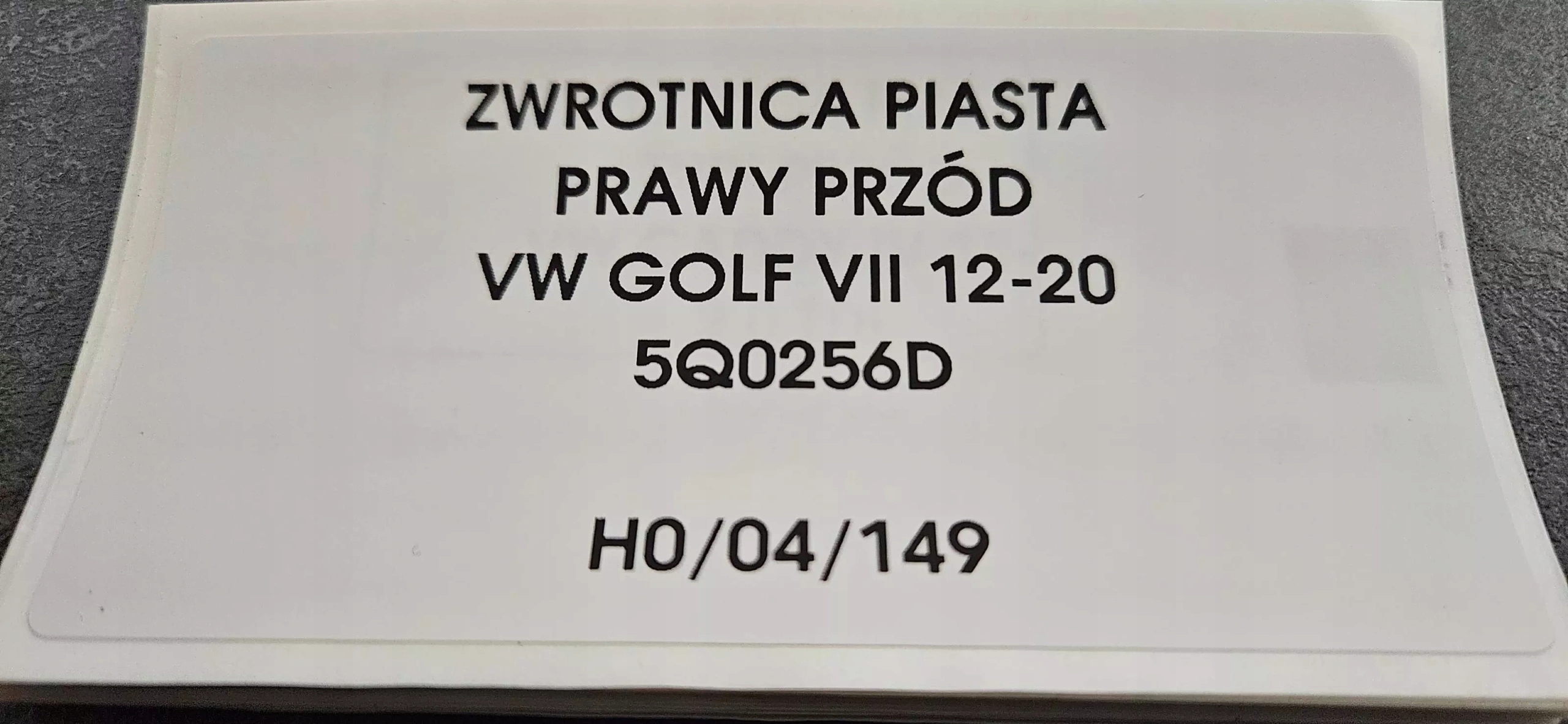 otoč čepu pravý předek VW GOLF VII 12-20