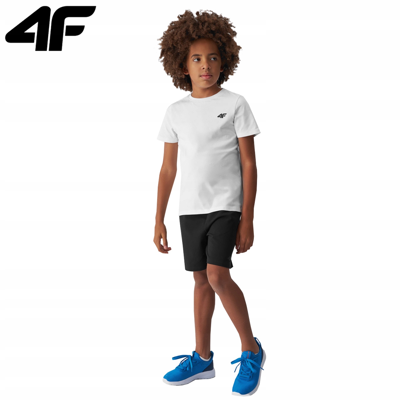 STRÓJ SPORTOWY CHŁOPIĘCY 4F NA WF TRENINGOWY T-SHIRT SPODENKI WOREK 134/140 Kolor wielokolorowy