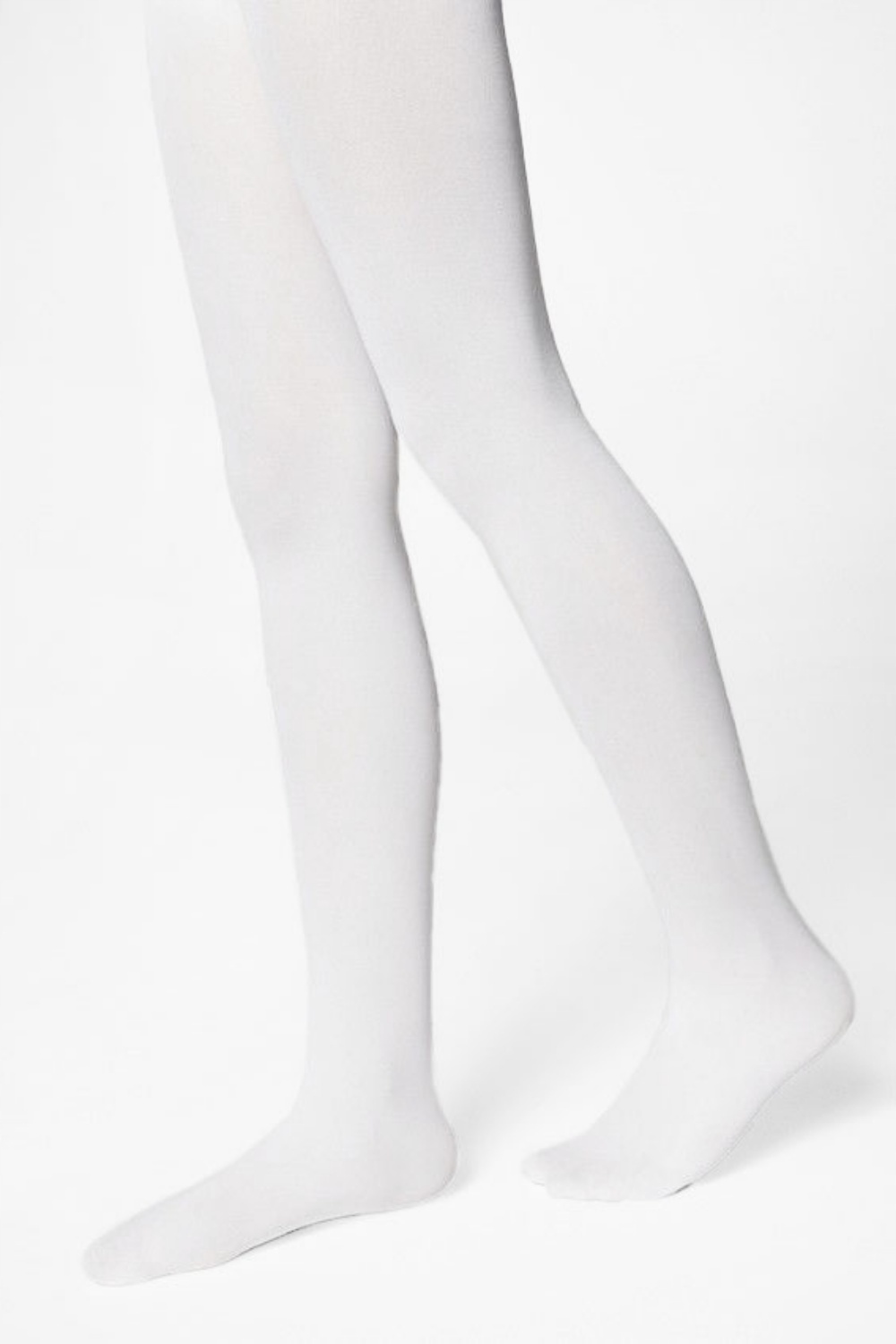 60 DEN Dziecięce Rajstopy Mikrofibra Białe 98-104 cm