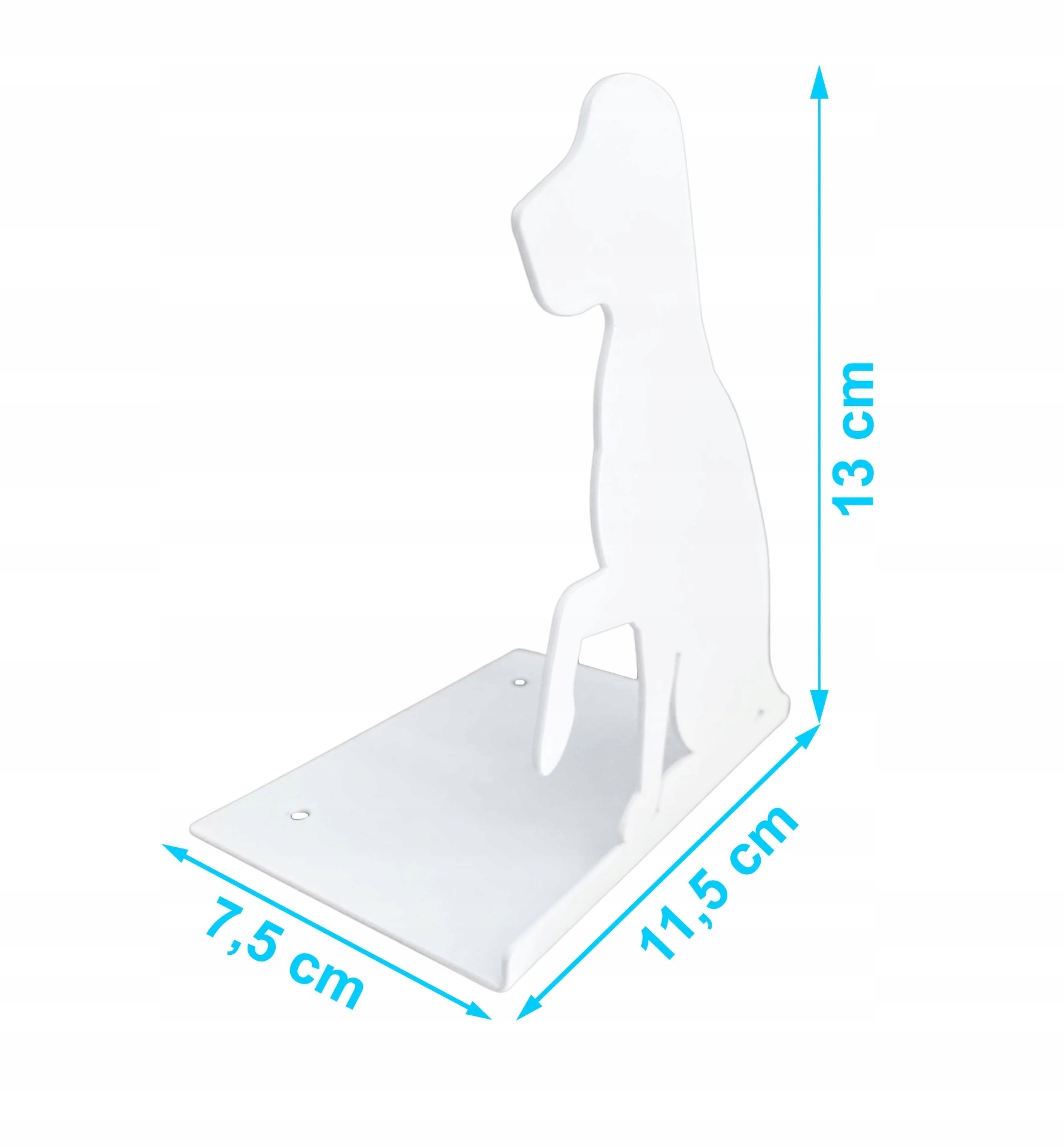 Podpórka do książek biała PIES + GRATIS Marka bez marki