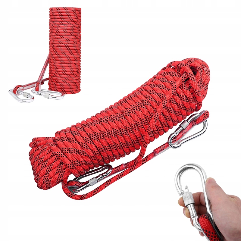 Lina Wspinaczkowa Liniowa 20M 12MM Kotwiąca Bezpieczeństwo Wspinaczka