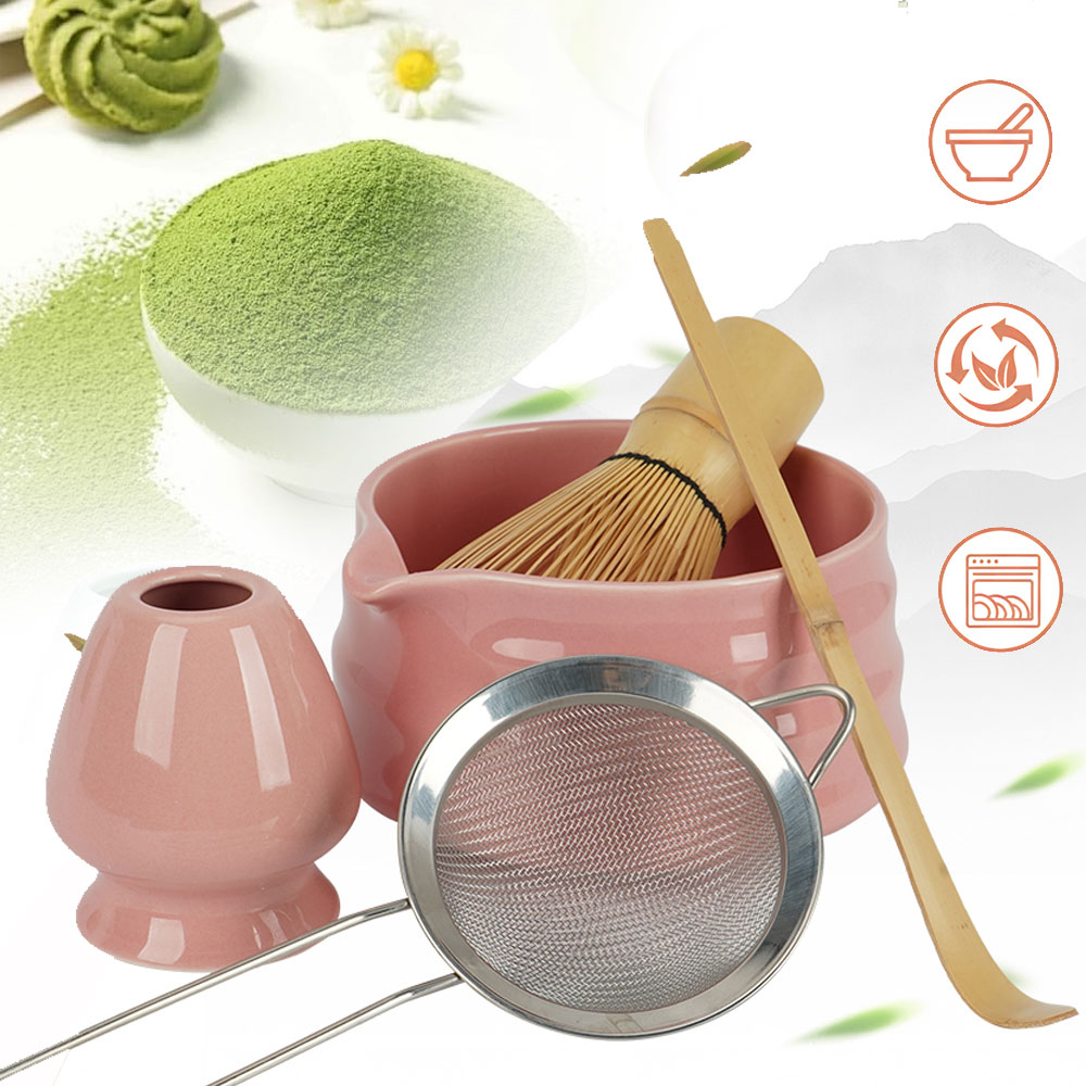 Dárková Sada Na Čaj Matcha Šálek Metla Podstavec Lžička