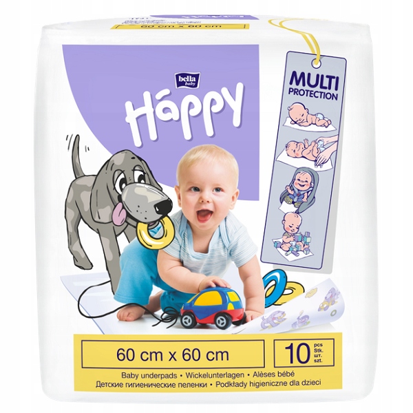 ZESTAW 3x Podkłady do przewijania Bella BabyHappy 60x60cm Kod producenta 12957