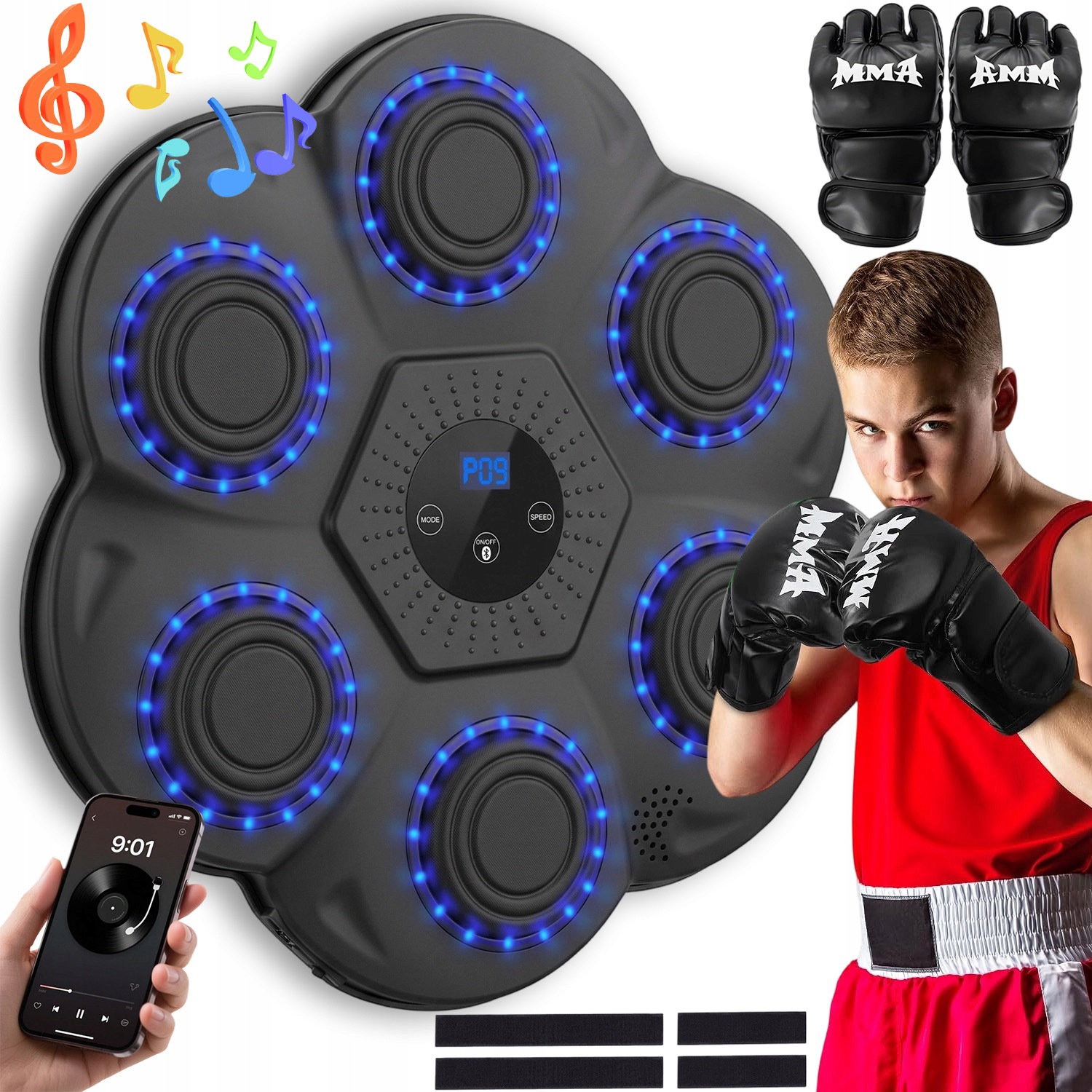 Music Boxing Nástěnný Bluetooth Led Boxovací Stroj Pro Děti I Dospělé