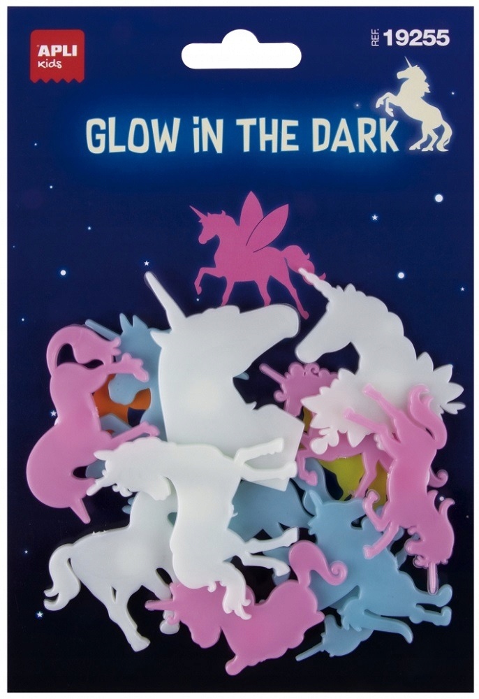 JEDNOROŻCE naklejki fluorescencyjne 12sztAPLI KIDS
