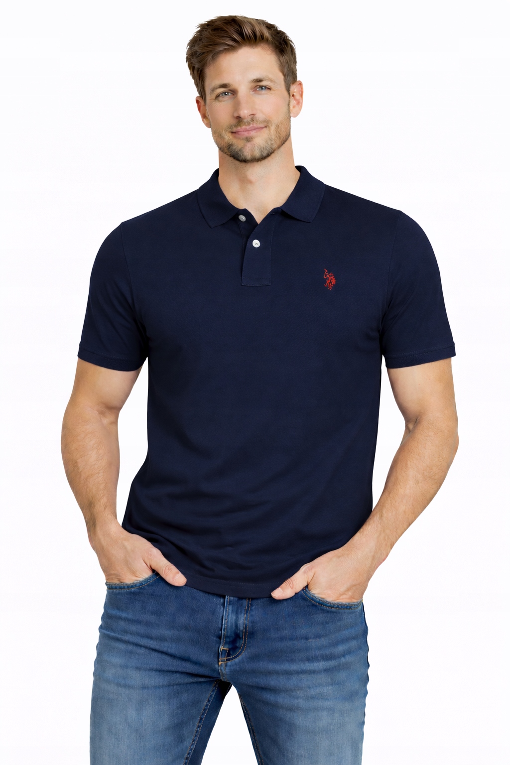 U.s. Polo Assn. Tričko Pánské Polo MUP3312-L45, tmavě modrá bavlna