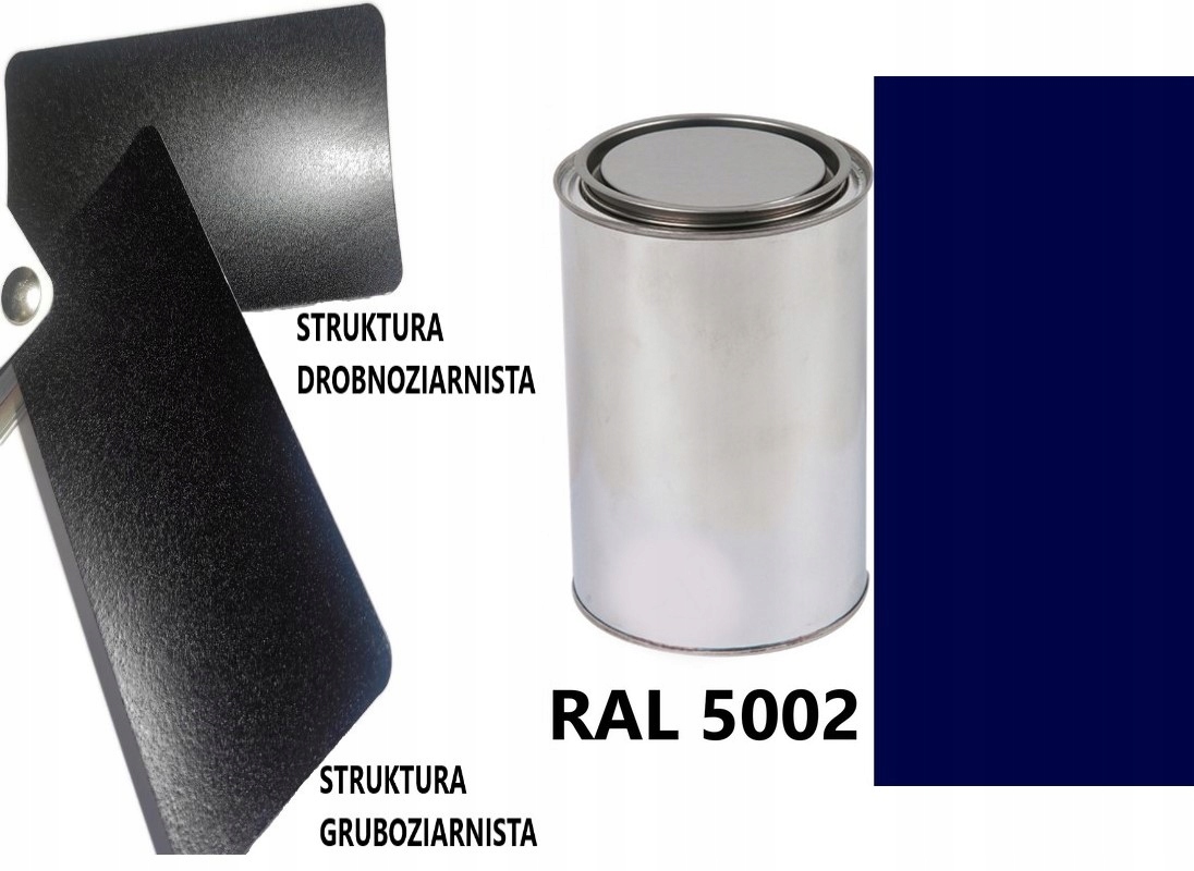 STRUKTURA GRUBOZIARNISTA RAL 5002 MAT 05-08 % DO PLASTIKU METALU AKRYL 1L