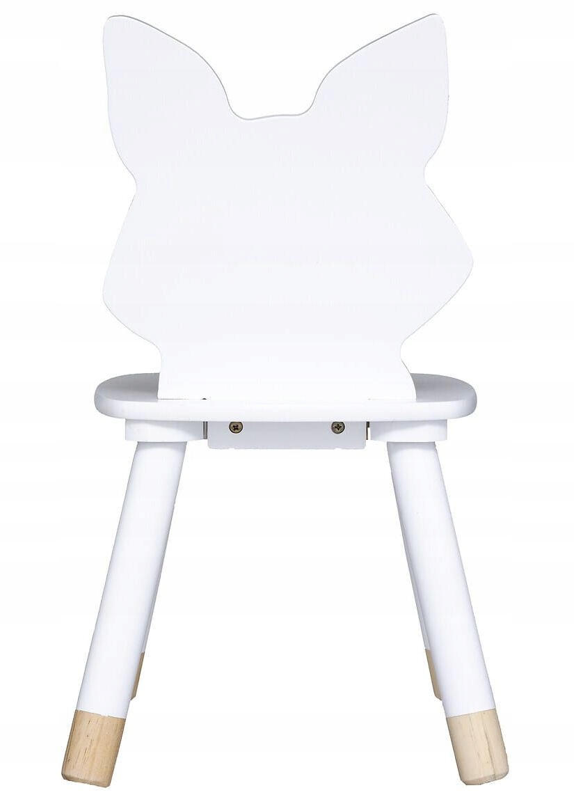 Krzesło dziecięce DREWNIANE Krzesełeczko MDF białe Kolekcja Fox