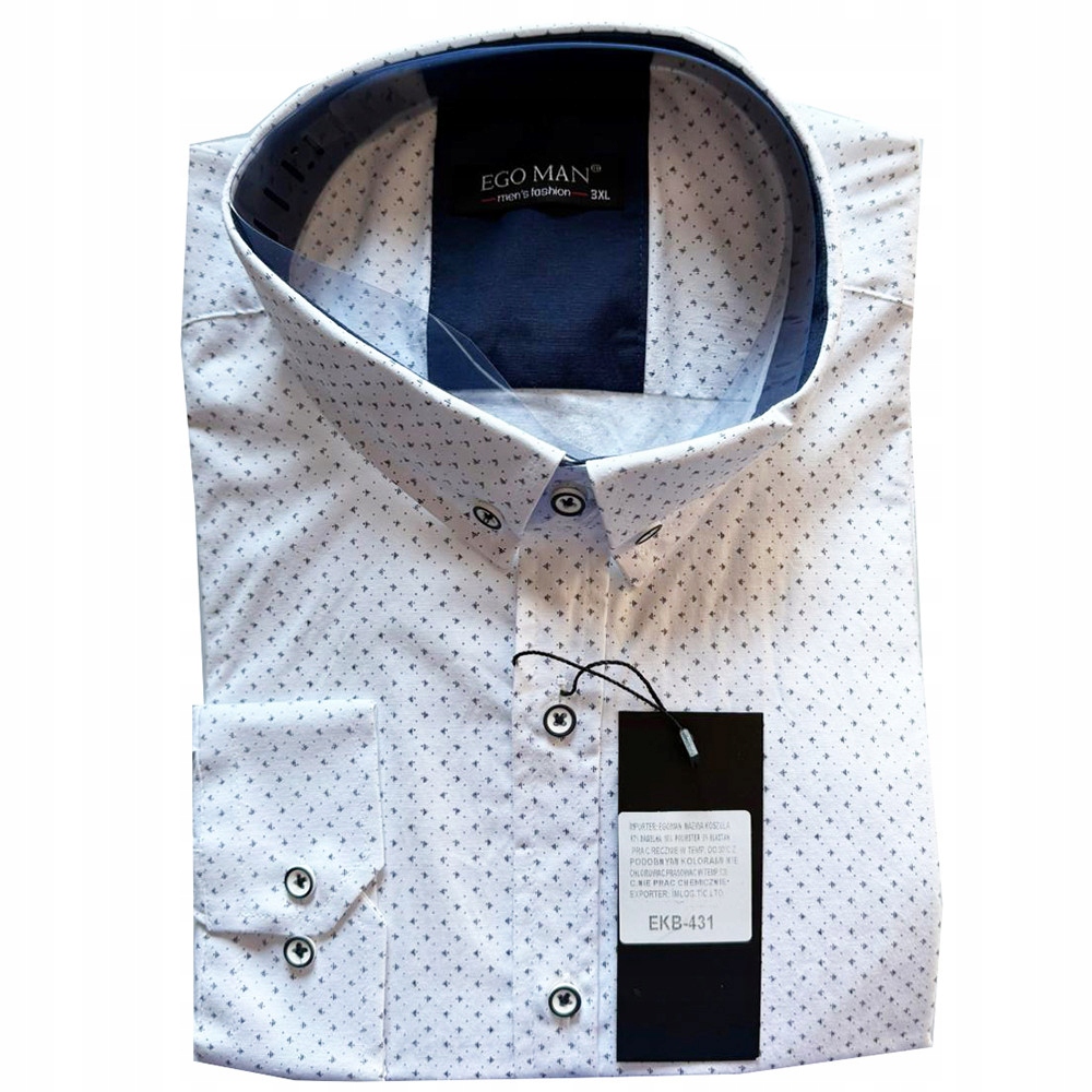 Ego Man košile pánská EKB-431 nadměrná velikost 4XL bílá