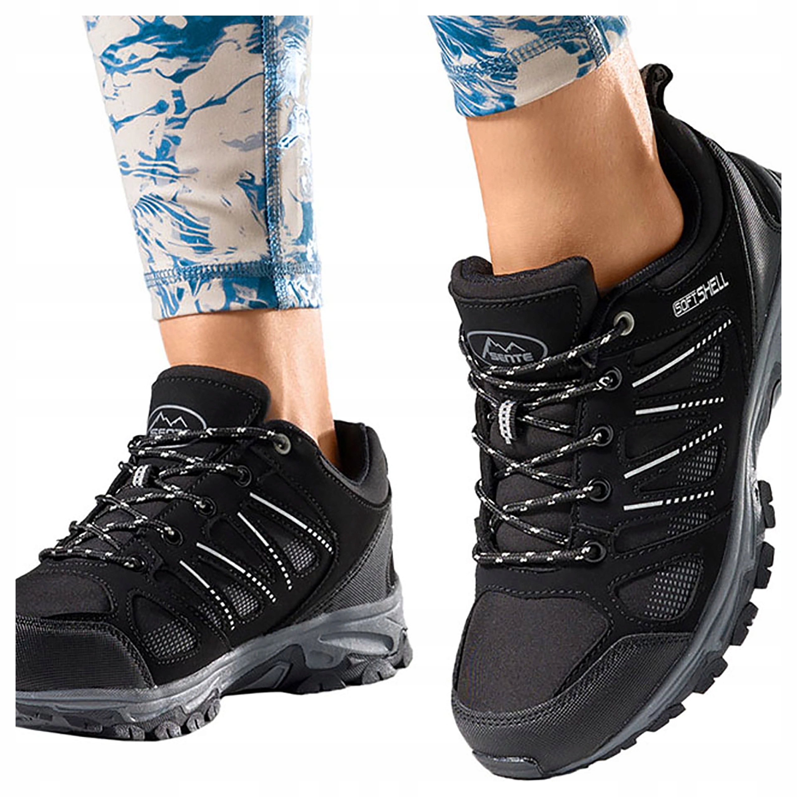 Černé Trekkingové Sportovní Boty Dámské Voděodolný Softshell Pohodlné vel. 40