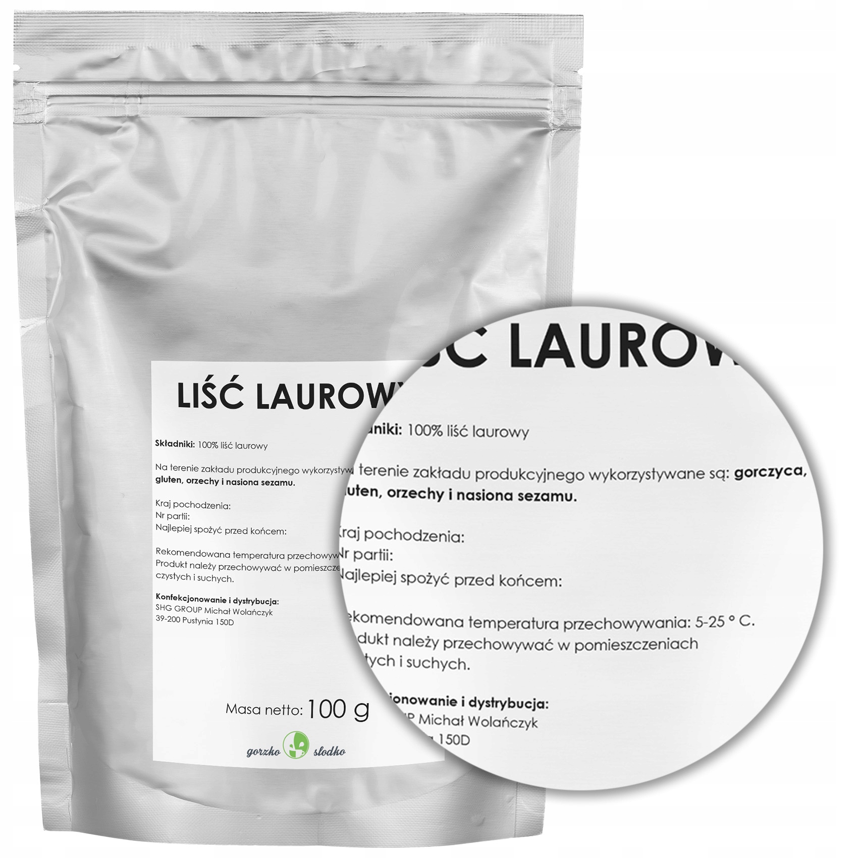 LIŚĆ LAUROWY aromatyczny 0,1kg Rodzaj Liść laurowy