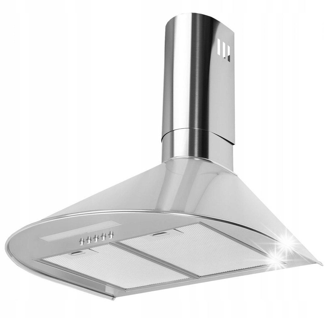 Okap kuchenny kominowy Maan Mix 3 50 cm Satynowy Przyścienny 145-310 m3/h