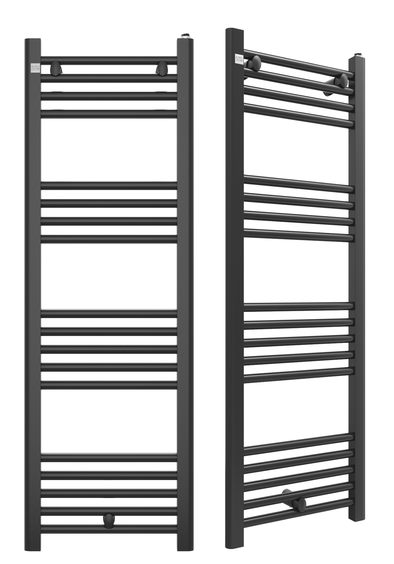 Kúpeľňový Kaloryfer 120/40 cm Čierny Rebríkový Ohrievač Moderný Puerto