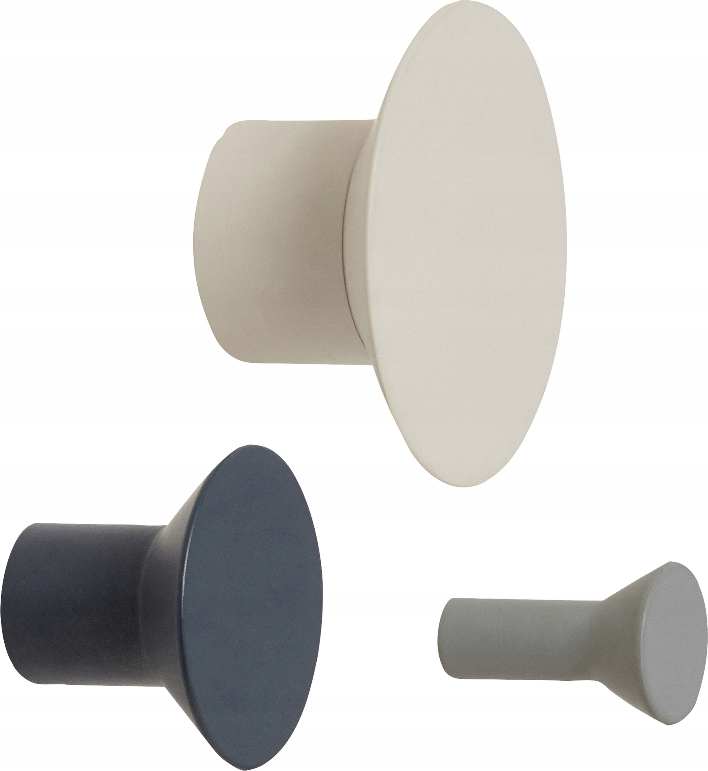 Hübsch Spot Kulatý nástěnný věšák sada 3 Ks Šedá