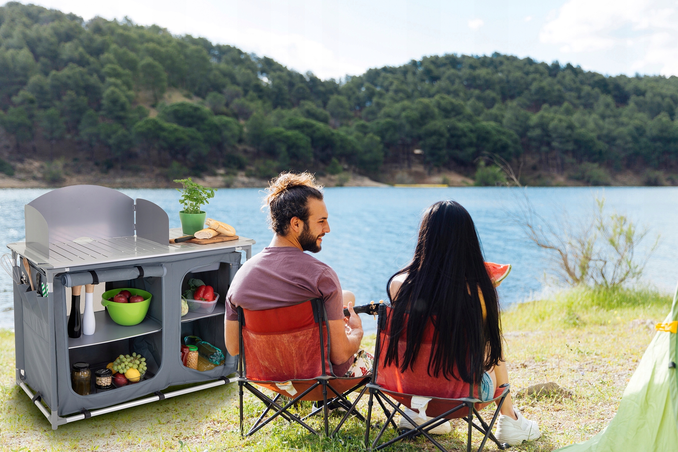 KUCHNIA TURYSTYCZNA SZAFKA stół składany ogrodowy torba KEMPINGOWY stolik Producent inny