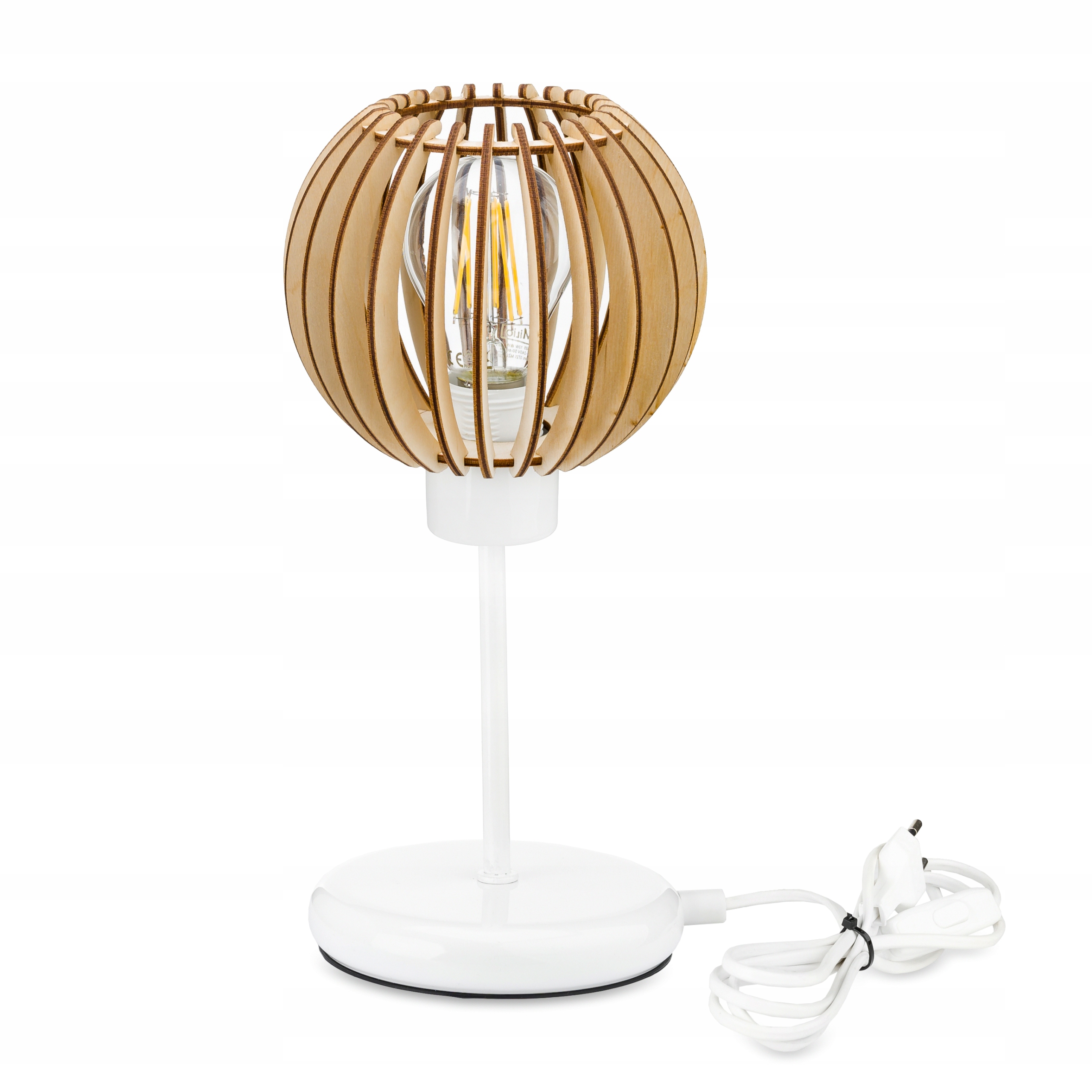 

Lampka nocna Lampa stołowa loft na led E27 Drewno