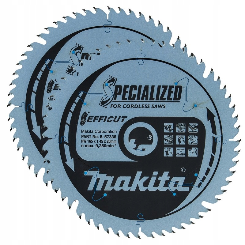 Dvě Sintrové Pily 'efficut' 165*20*56Z Dřevo, Mdf, Laminát