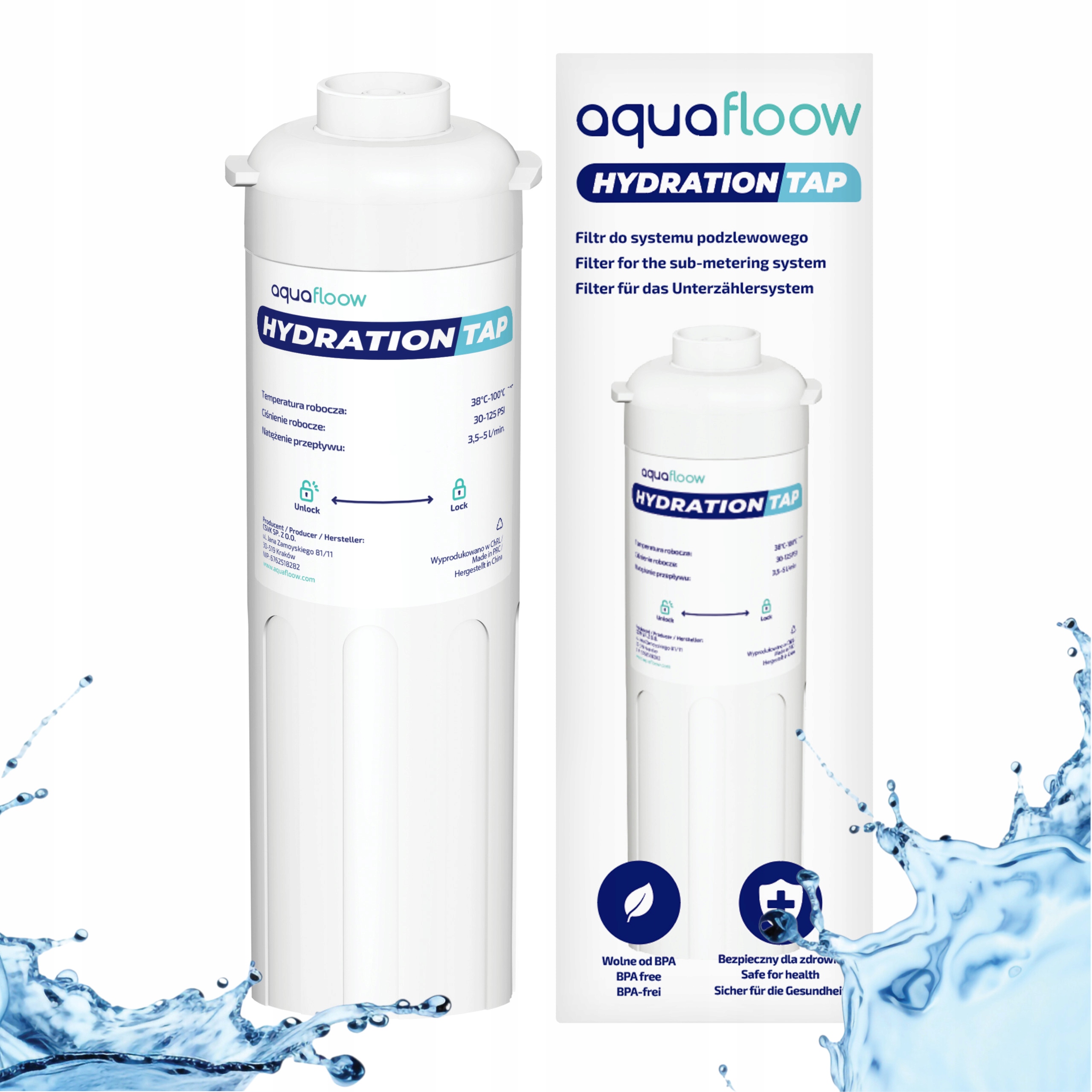 Filtr do wody pod zlew do systemu filtrującego AquaFloow Hydration Tap