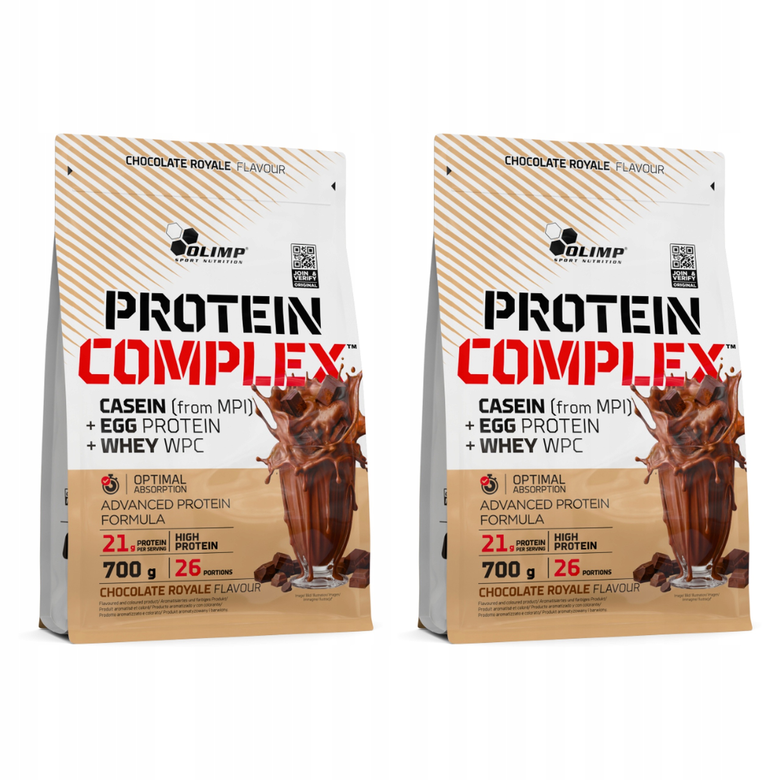 Olimp Whey Protein Complex 2X 700g 1400g Vaječný Bílek Kasein Wpc Čokoláda