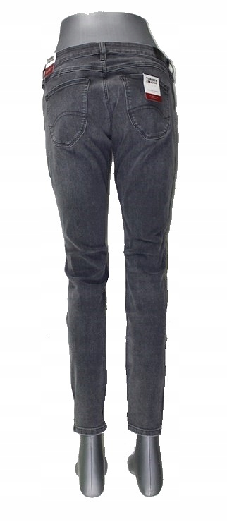 Damskie jeansy Tommy Jeans Sophie DW0DW04996 szare rurki niski stan W34/L30