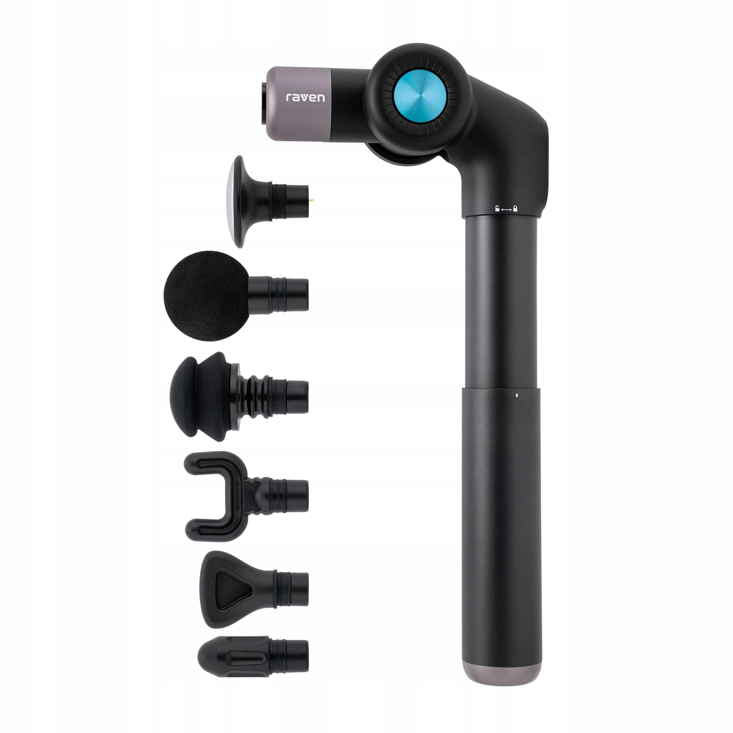 Masażer ręczny do ciała Raven EMA006 składany z teleskopowym ramieniem