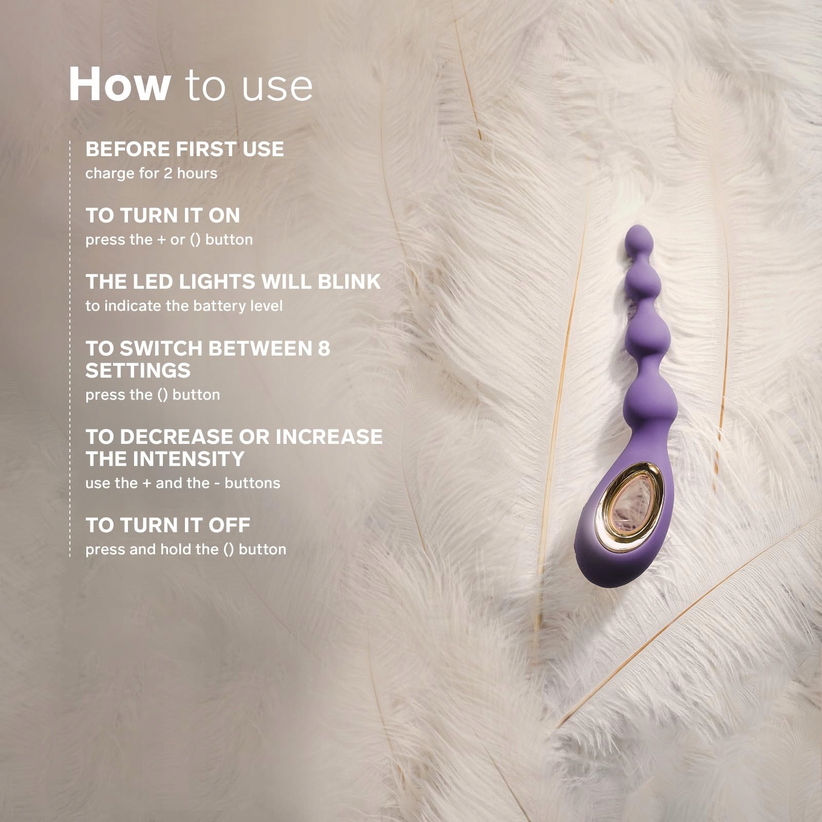 LELO SORAYA Wibrator Analny Z Technologią Bow Motion 8 Trybów Wibracji — miniatura 6