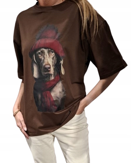 Cocomore Tričko Mikina s potiskem Hnědá Bordová 36/S Novinka