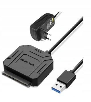 Adapter dysków SATA 2,5 3,5 USB 3.0 przejściówka zasilanie + zasilacz
