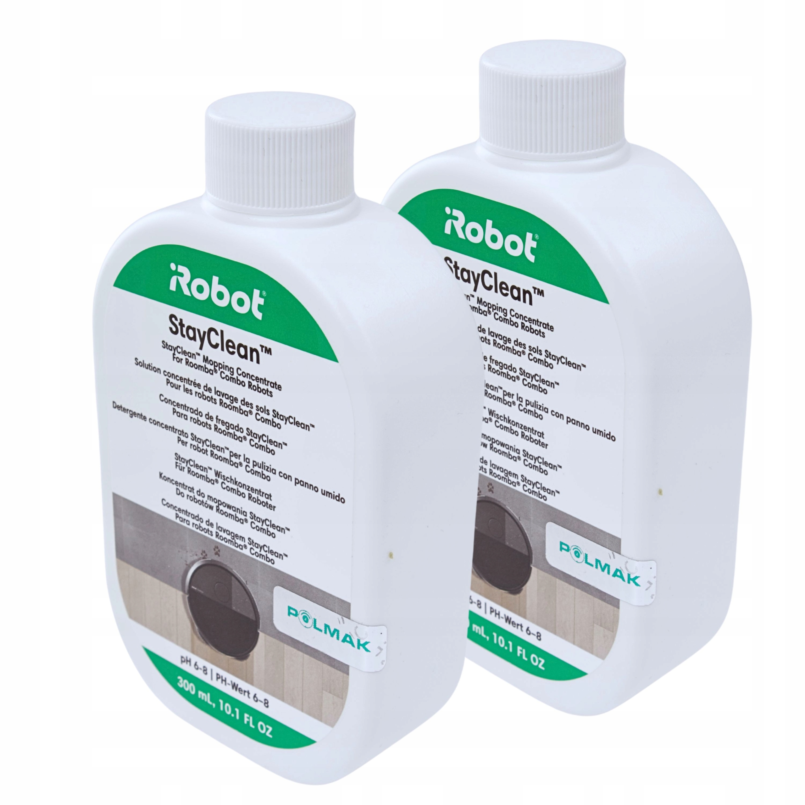 2x iRobot StayClean Płyn, koncentrat 300 ml do mycia podłóg Roomba Combo