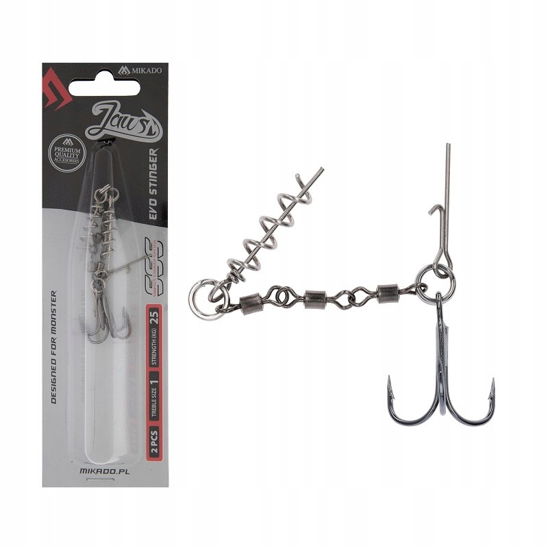 Dozbrojka z krętlikiem Mikado Jaws Evo Stinger 25kg roz.1
