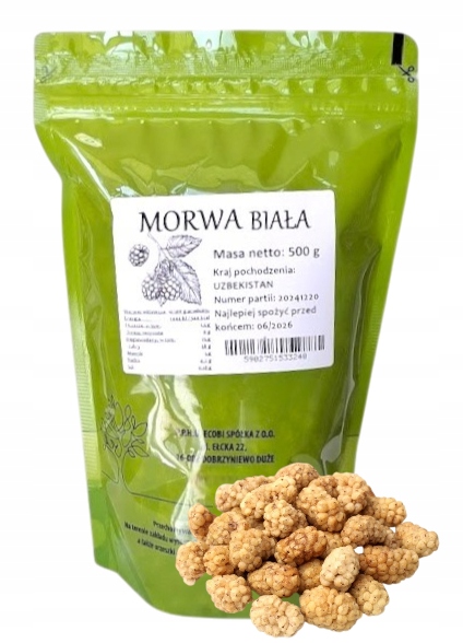 БЕЛАЯ ШЕЛКОВИЦА СУШЕНАЯ 500Г