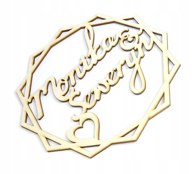 

Sześciokąt 30cm Z Imionami Na Wesele Ślub EQ25