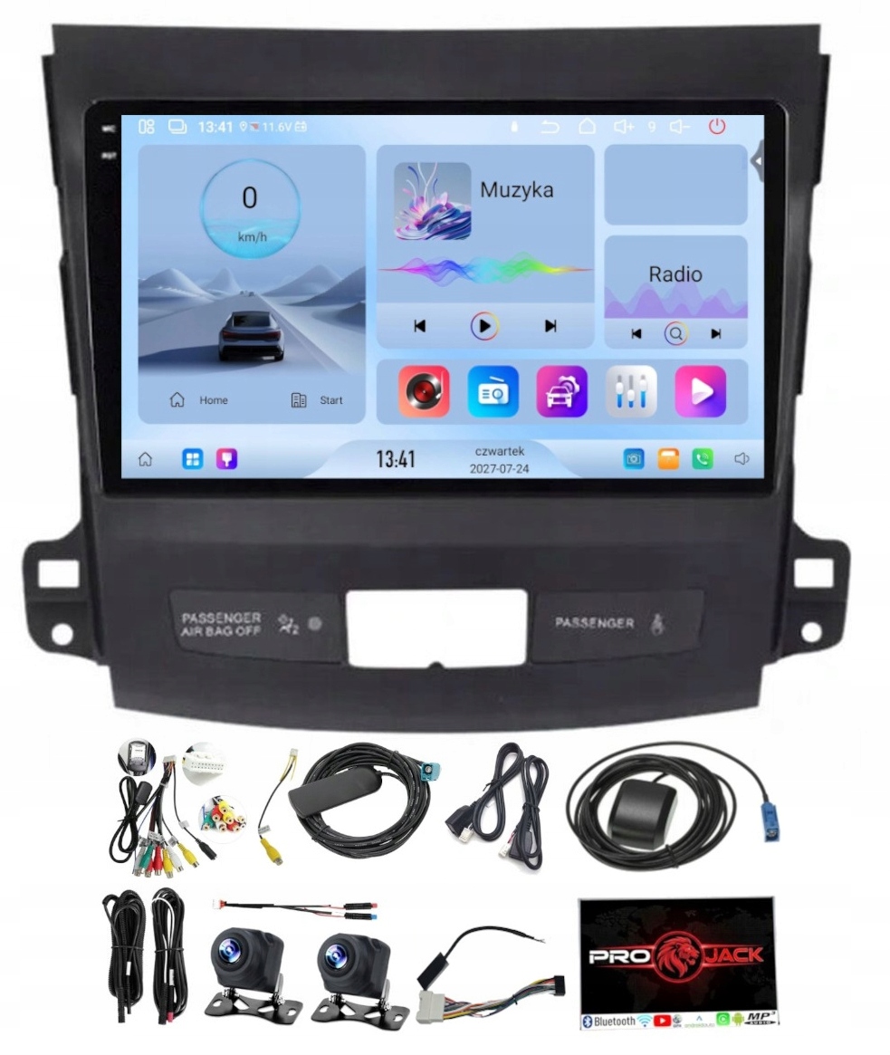 Rádio Navigácia Carplay Android Citroen C-crosser 2007-2012 4GB 64GB Sim