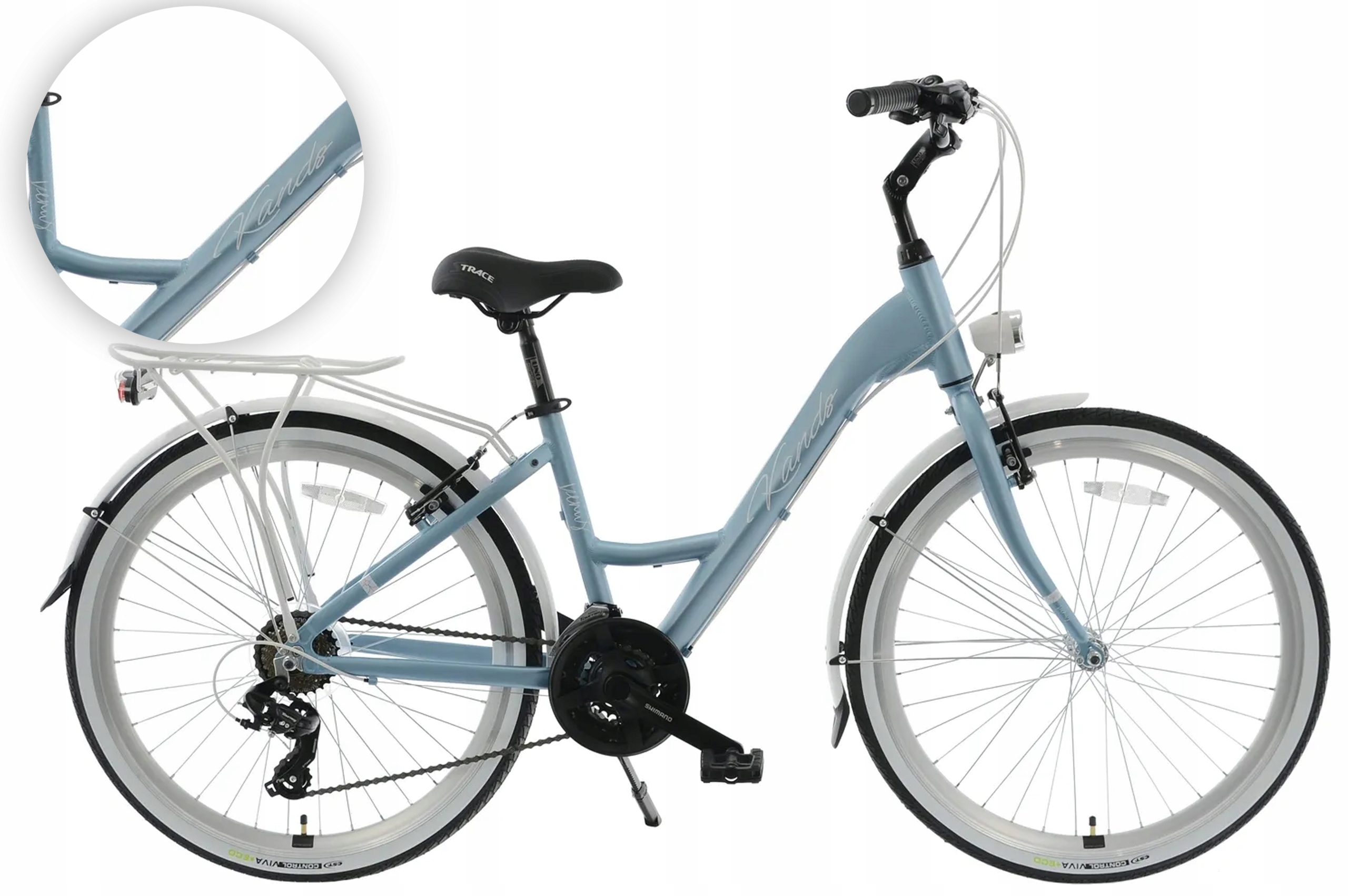 Rower Miejski 26" Kands Venus rama 17" błękitny biały R25