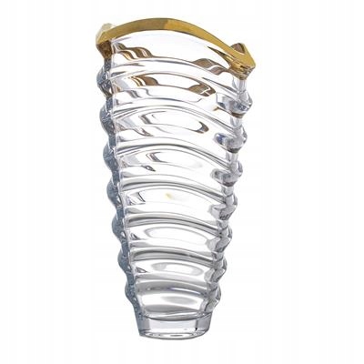 Bohemia Prestige Wave Gold Váza 340MM