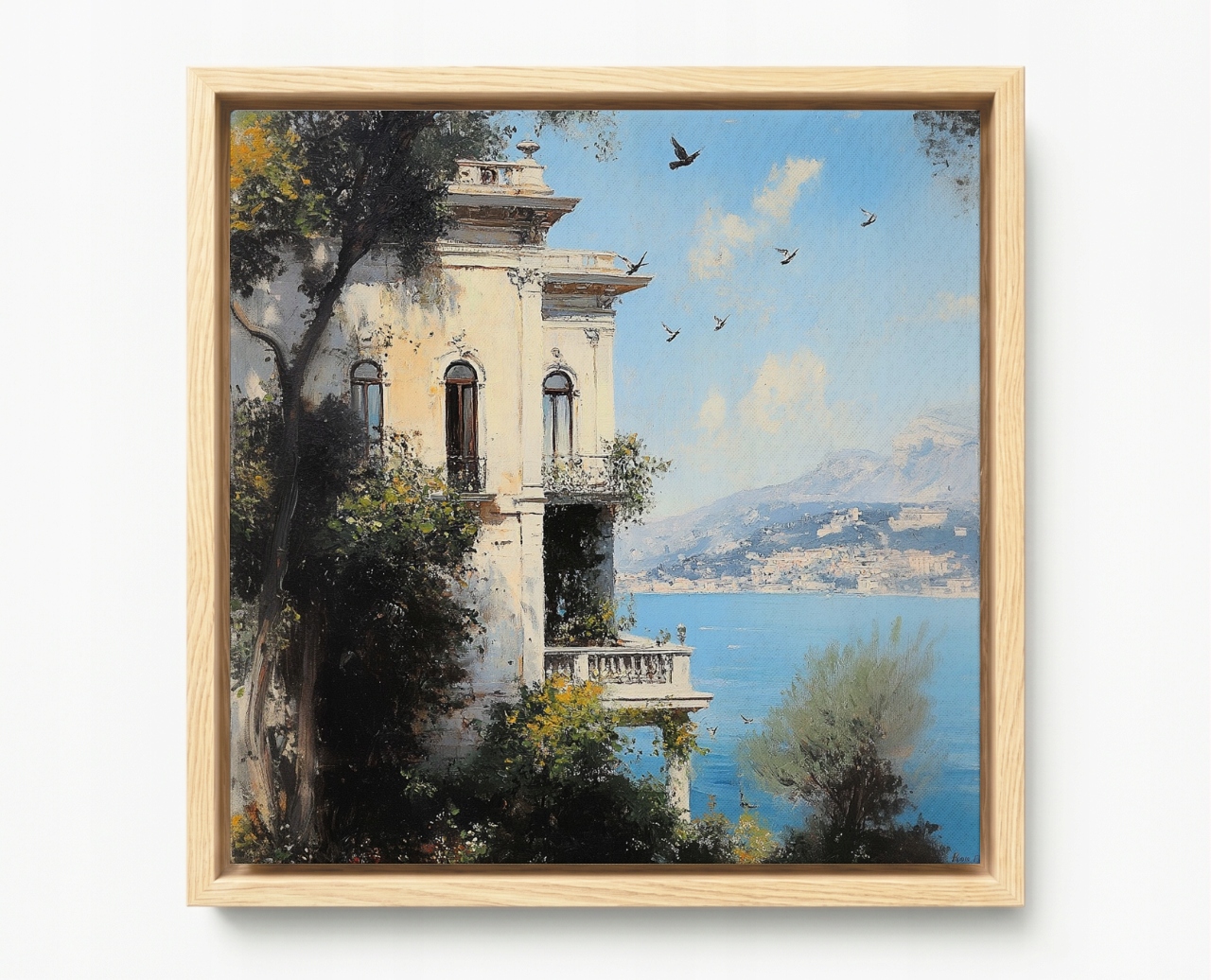 Obraz Rám Americký Box Architektura Itálie Amalfi Vila Moře Terasa 40x40