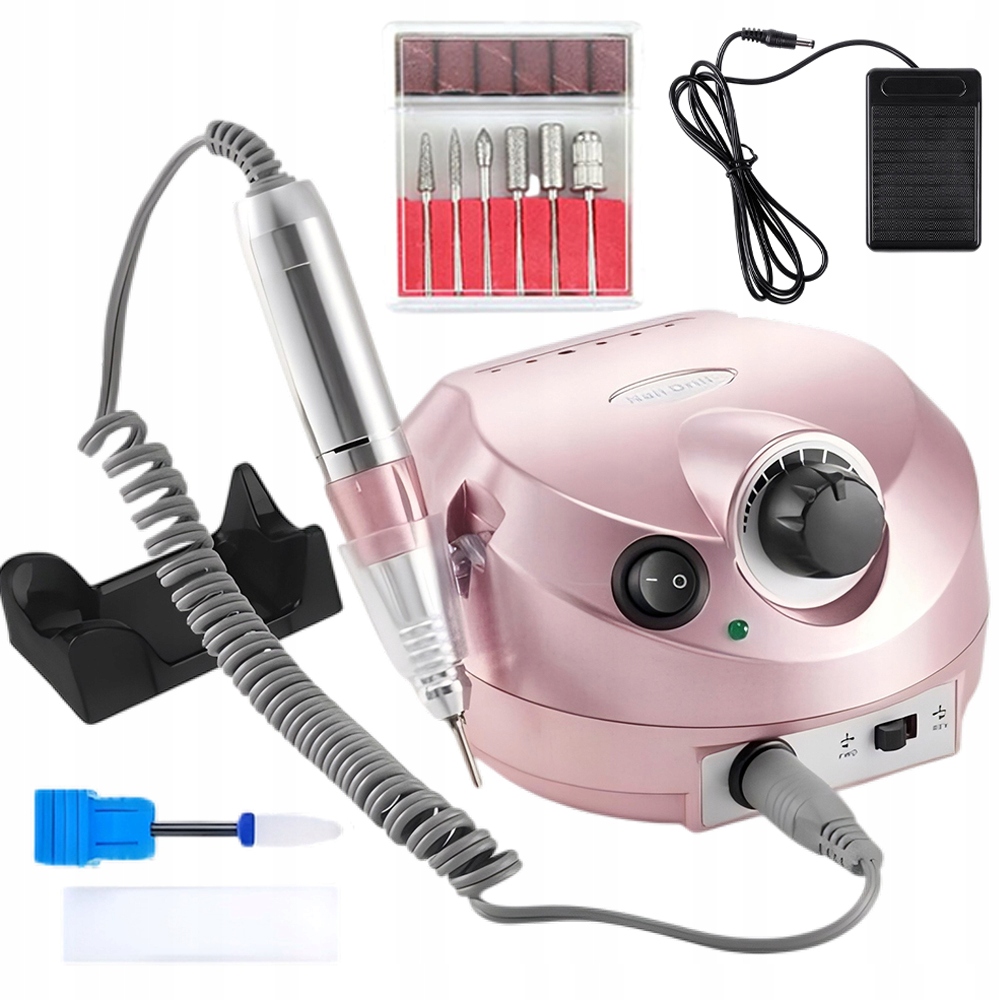 Bruska Na Nehty Manikúra Pedikúra Výkonná 65W Sada Keramických Fréz