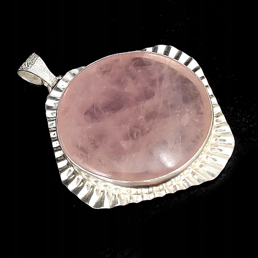 Růženín Minierál Stříbro 925 Stříbrný Pastelový Přívěsek Okázalý