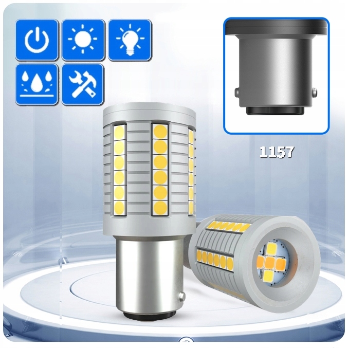 ŻARÓWKA LED P21/5W BAY15D S1 45xSMD3030 2350LM CANBUS DWUWŁÓKNOWE MOCNE EAN (GTIN) 5905679870839