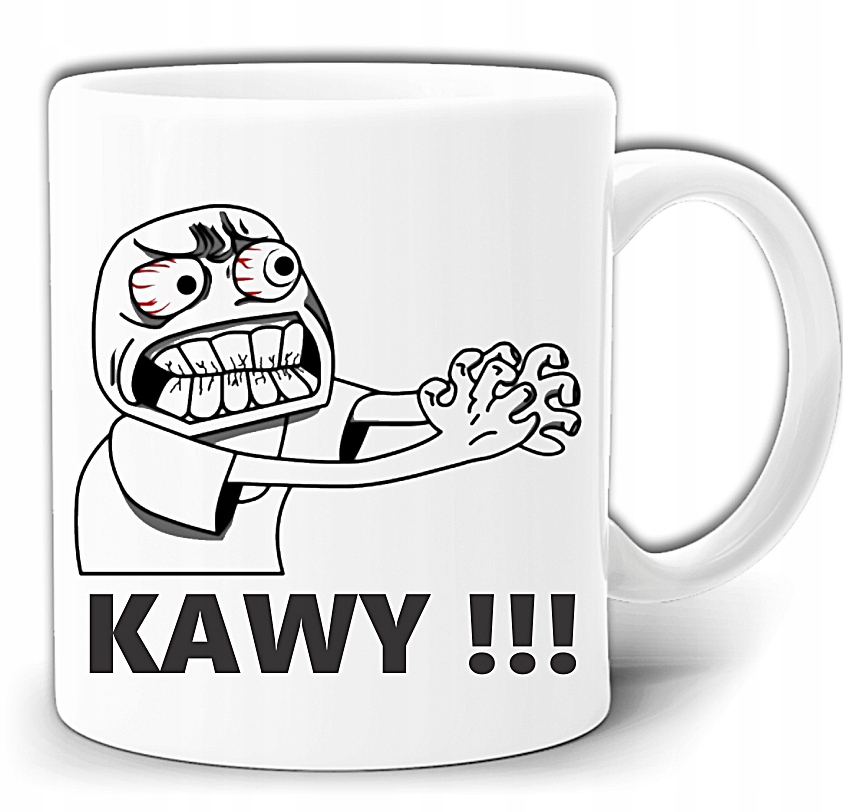 

Kawy !!! Śmieszny Kubek Z Nadrukiem +pudełko GW314