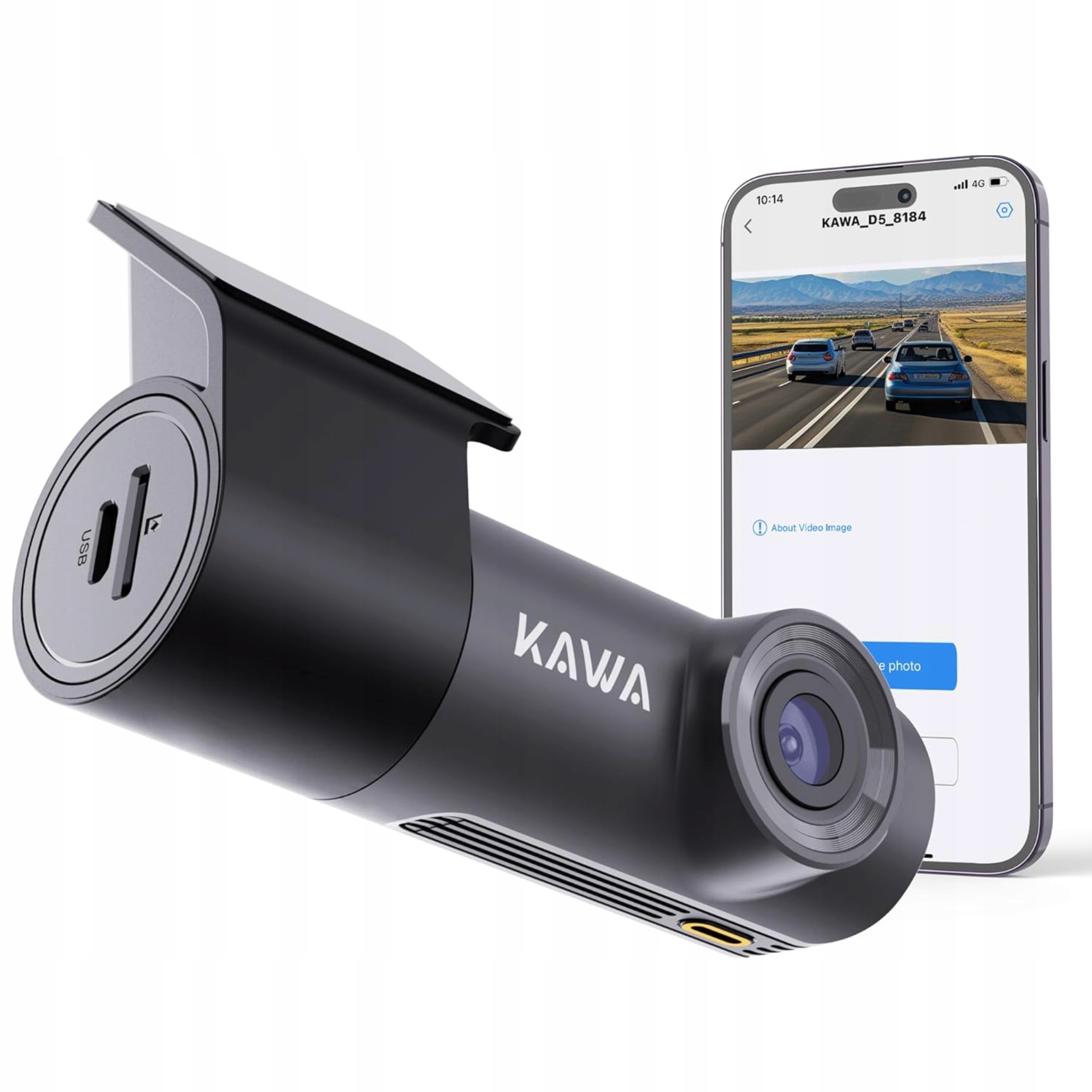 Autokamera 1296P Káva D5 Dash Cam WiFi s nočným režimom a G-senzorom