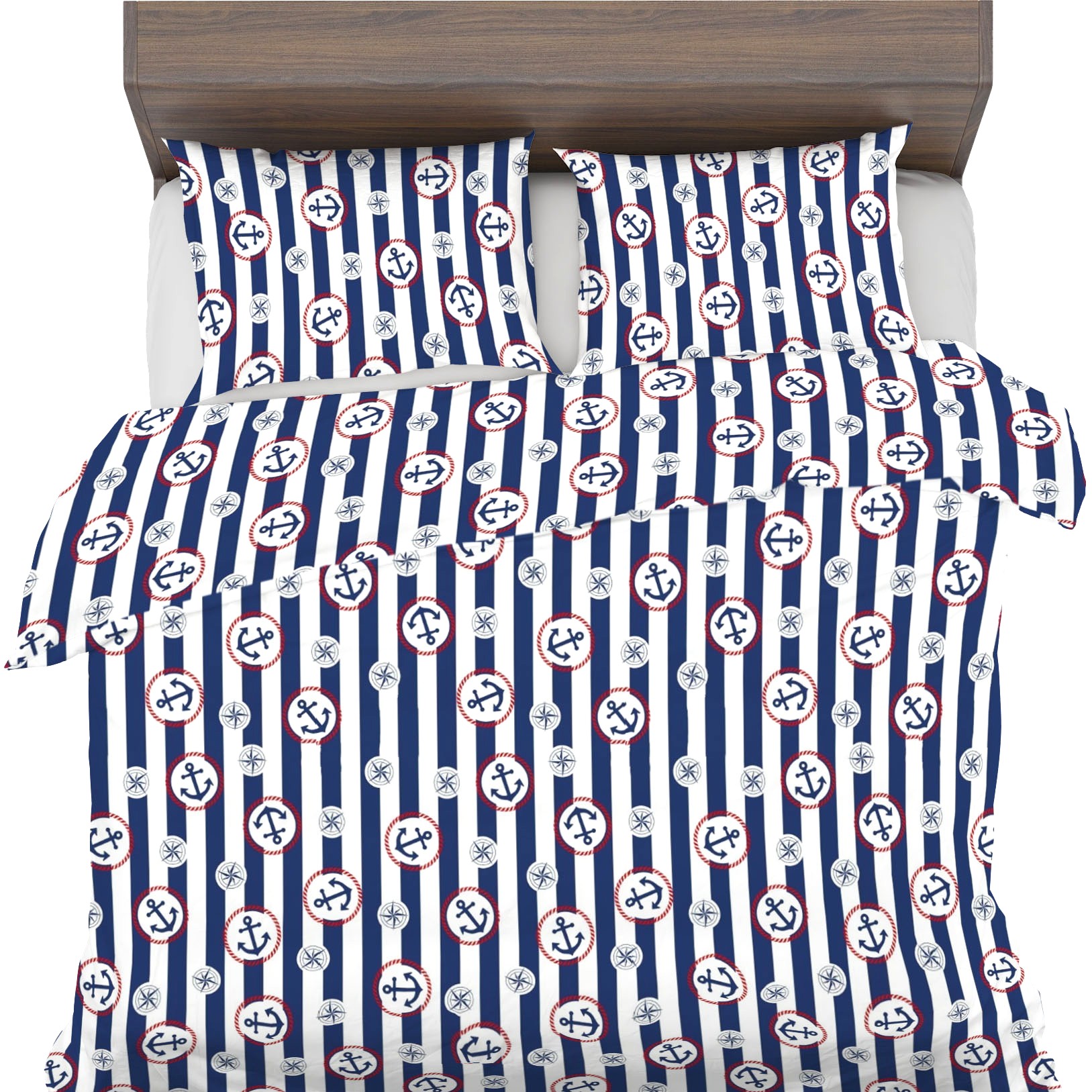 Povlečení antialergické 160x200+1x50x70 Přírodní Bavlna Premium Kotvice