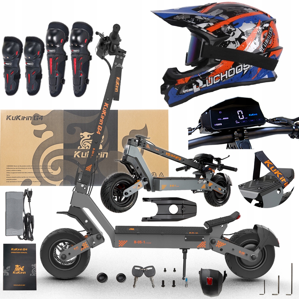 2026 Nowy Kukirin G4 2400W 60V 20Ah 70 km/h Terenowy +prezenty