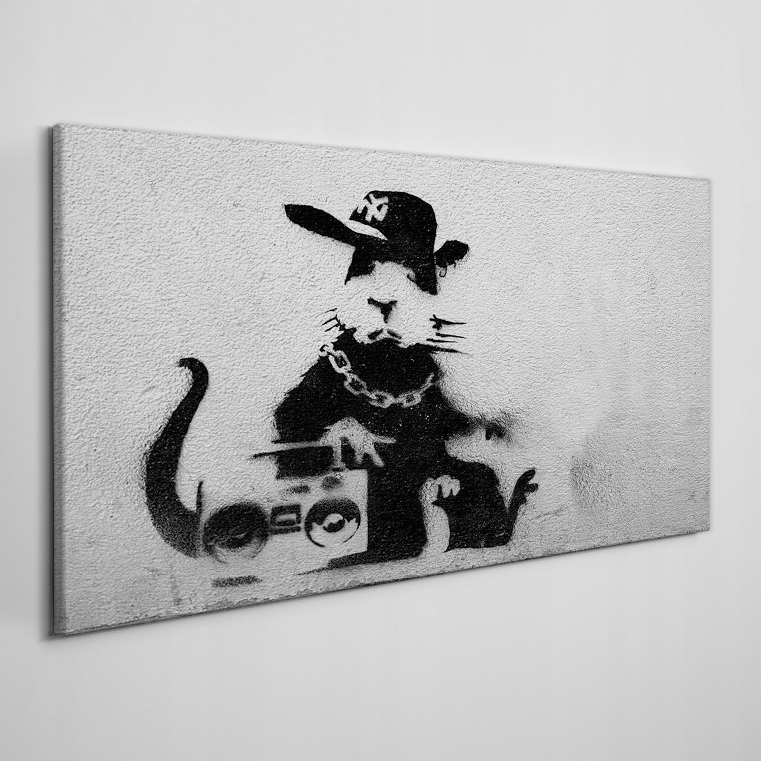 

Płótno foto obraz na ramie Hood rat Banksy 120x60