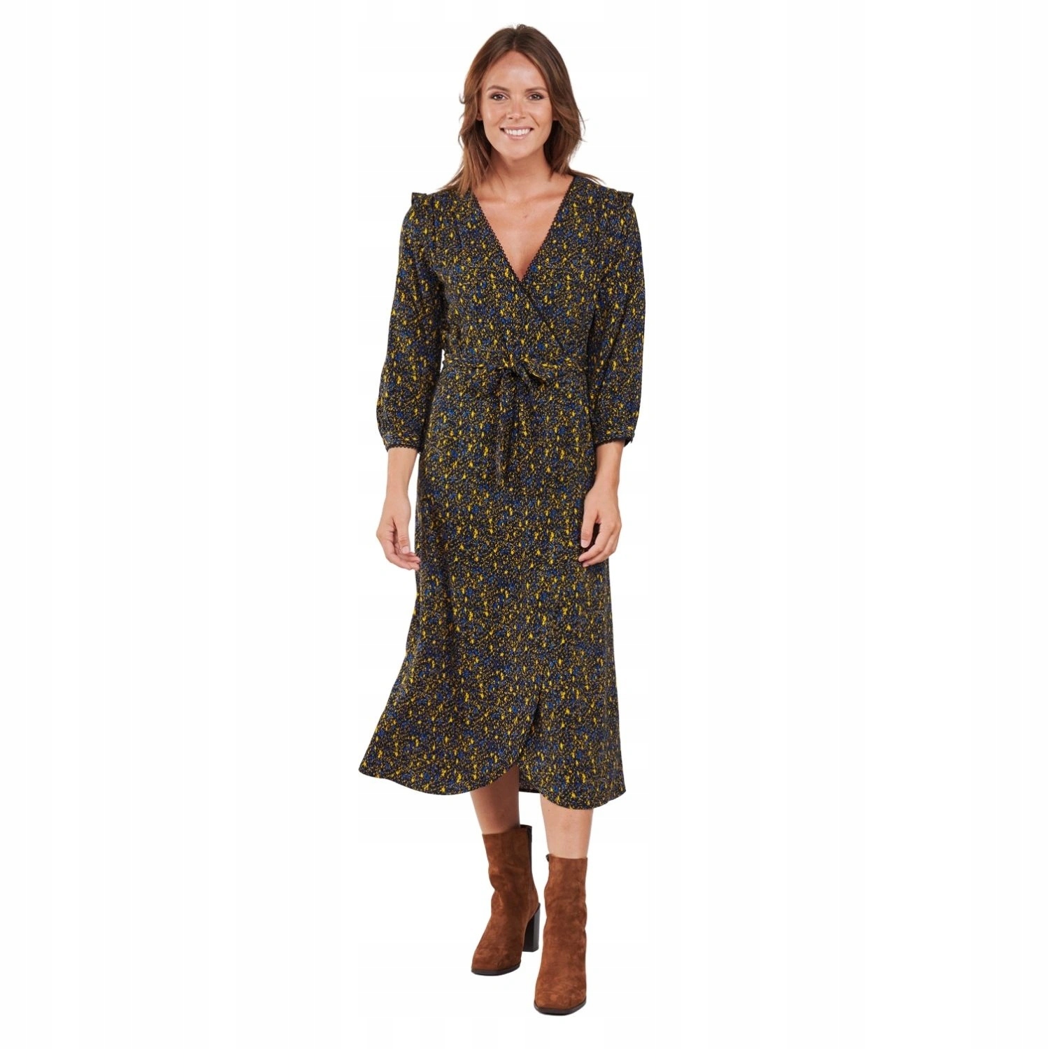 Šaty midi šaty Vila klasické pro každodenní nošení z viskózy vel. 40 L